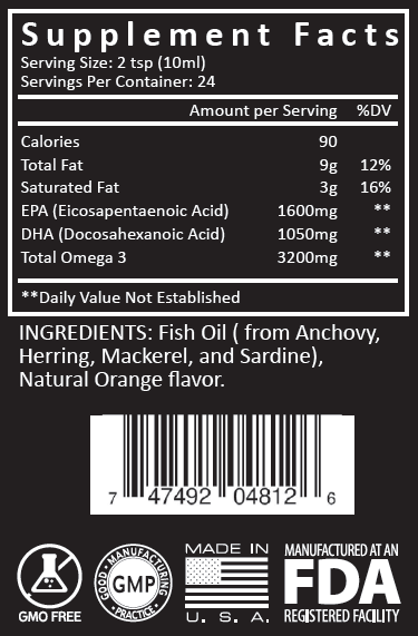 Fish Oil: Wild Caught, Orange Flavored