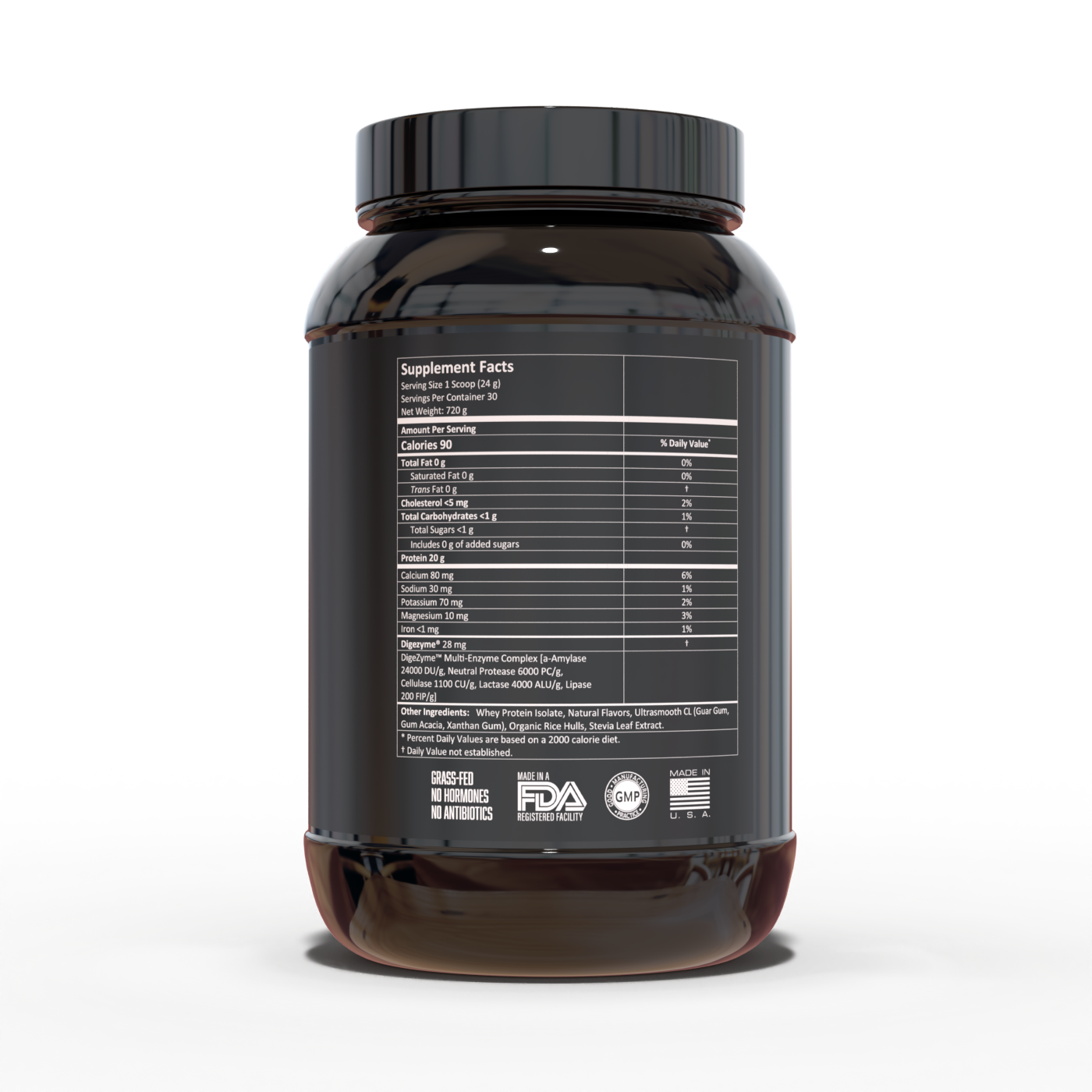 Grass-Fed Whey Protein (Vanilla or Chocolate)